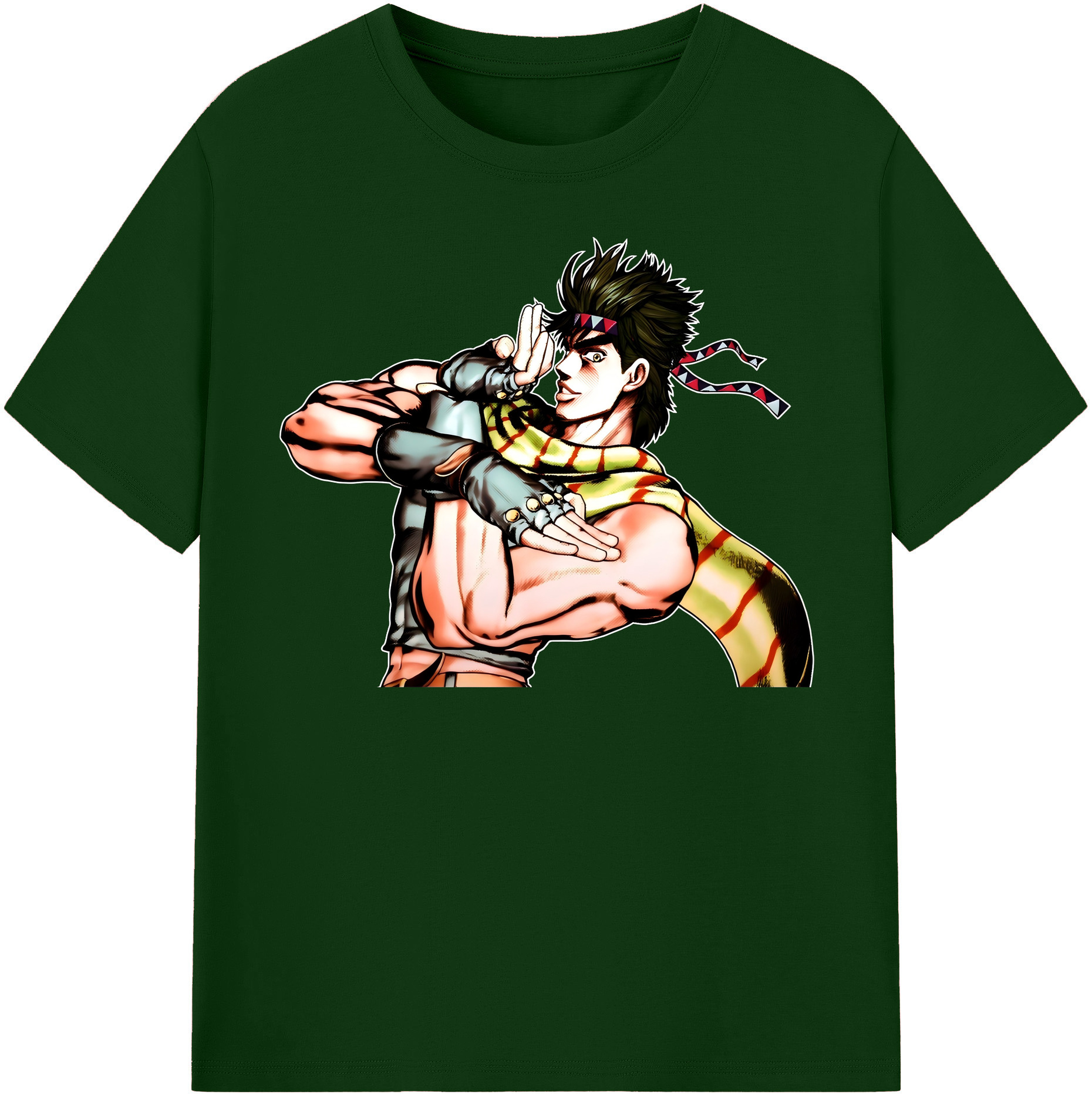 （画像用） ジョジョの奇妙な冒険 ジョセフ?ジョースター JoJo's Bizarre Adventure Joseph Joestar 綿100％半袖Tシャツ（フロントプリント）